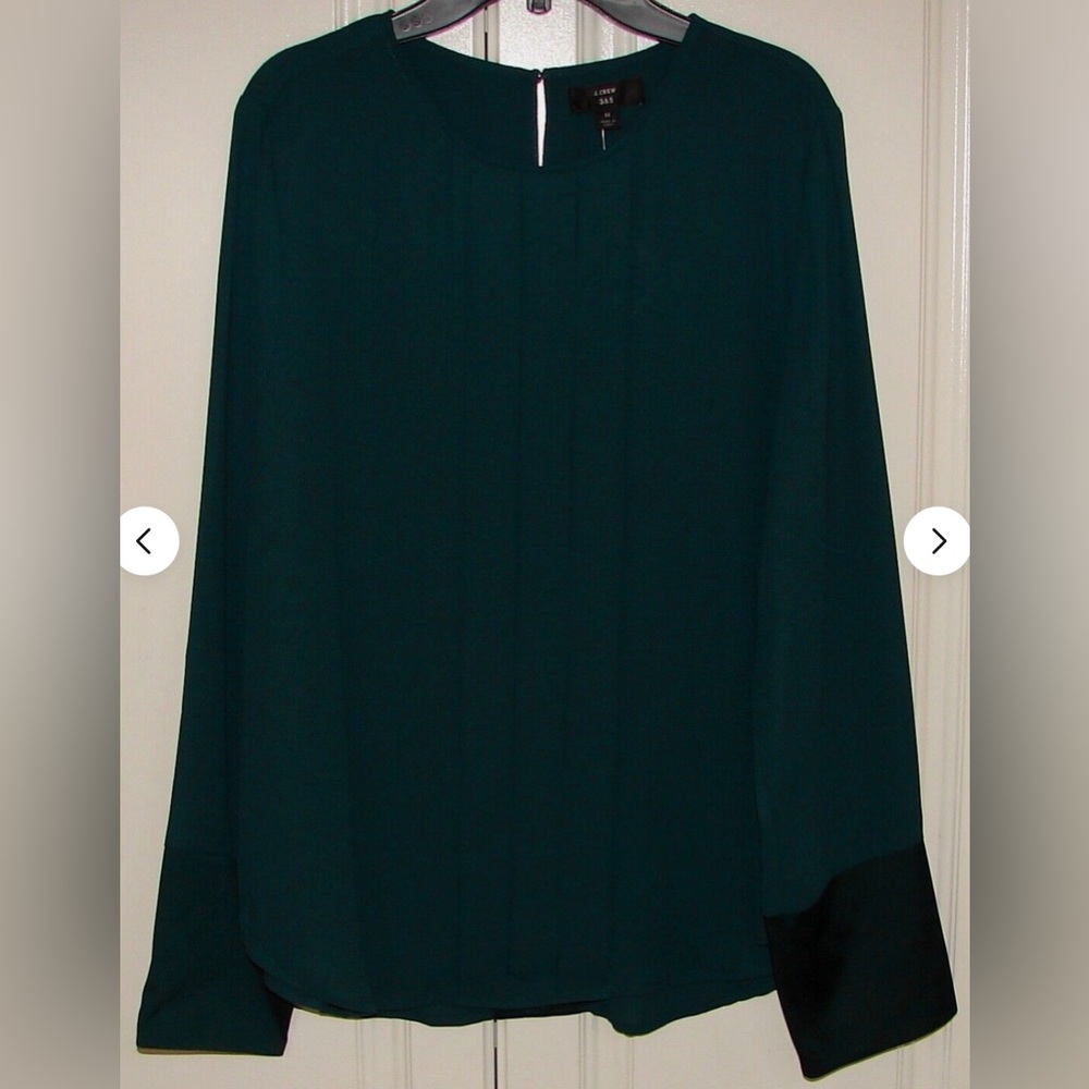 Jcrew pleated-front tuxedo top